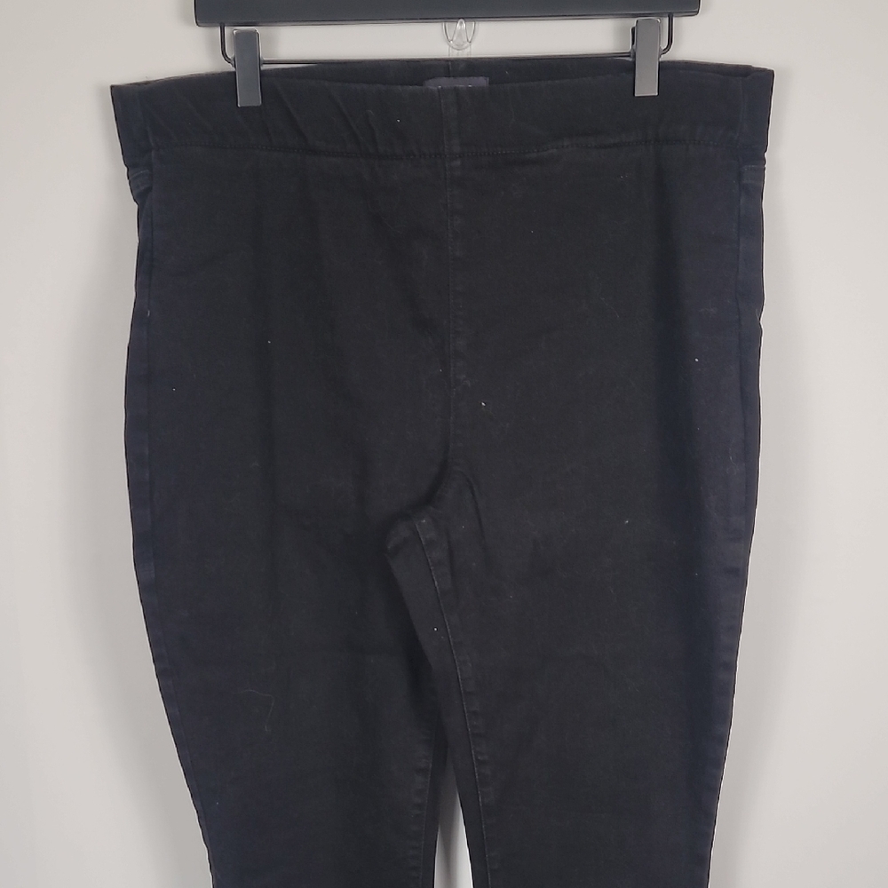 NYDJ Elastic Flat Waist Black Skinny Jeans